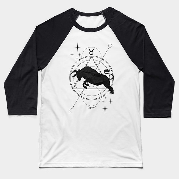 Zodiac, Taurus, Astrology, Star sign, Stars Baseball T-Shirt by Strohalm